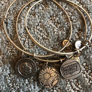 Silver Alex and Ani Bracelet Set